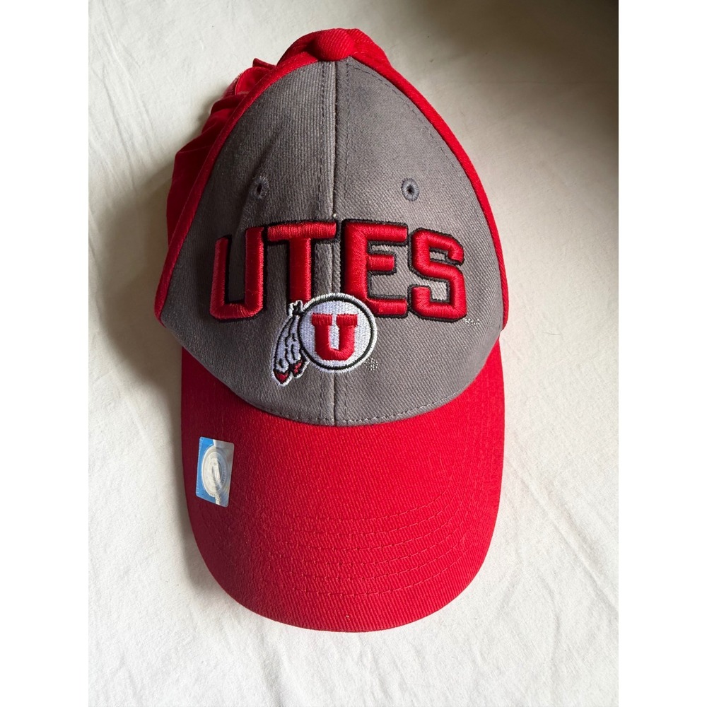 Captivating Headwear Utah Utes Hat Mens Red Grey Adjustable Baseball Cap NCAA - Picture 8 of 8